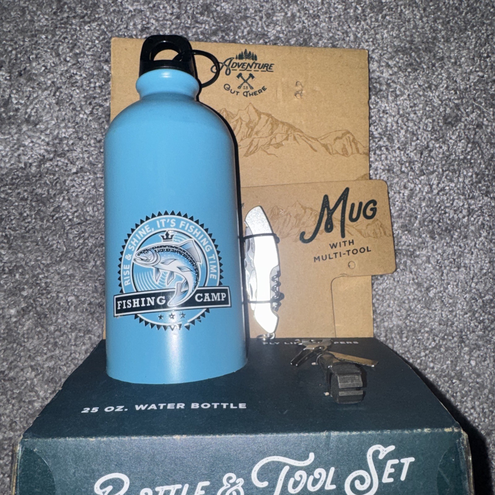 Adventure Water Bottle & Fishing Tool Set