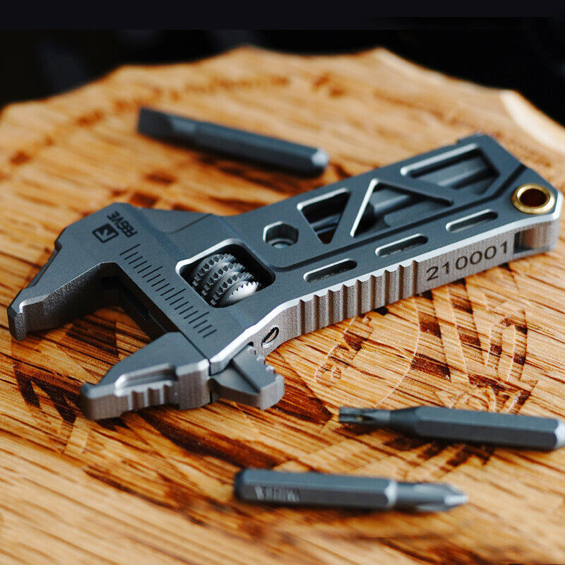 New EDC Titanium Alloy Mini Adjustable Spanner Wrench Handle Rrepair Tools Gift
