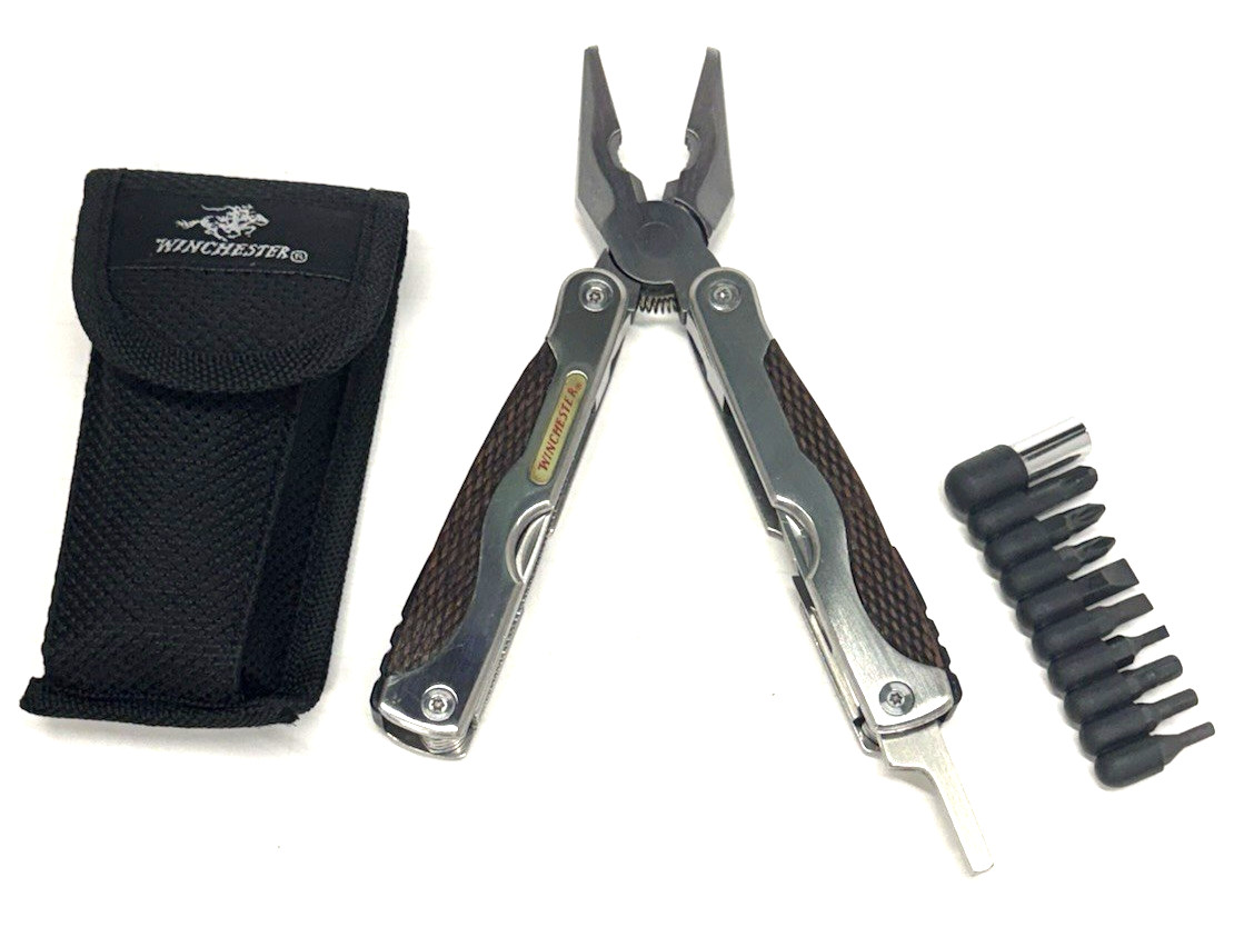 Winchester Multi Tool + Pocket Knife + 7 extensions + 8 pc accessories + Pliers