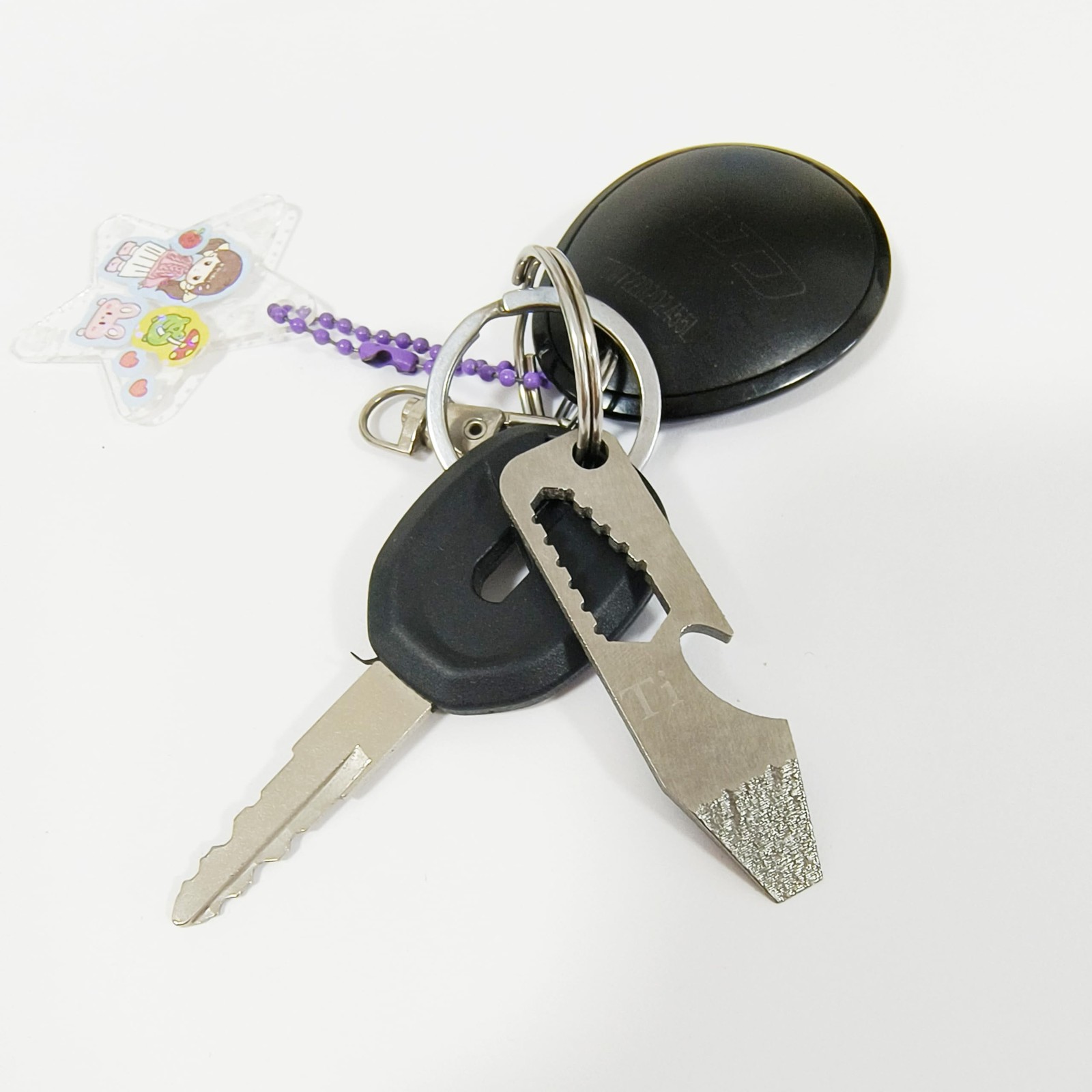 Titanium EDC Multi Tools with Bottle Opener, Keychain Pry Bar, and Flathead S…