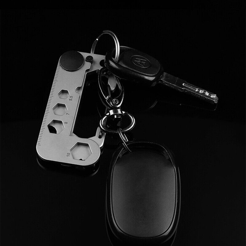 9 in 1 Multifunction Tool Outdoor EDC Camping Hiking Bicycle Carabiner Key Chain