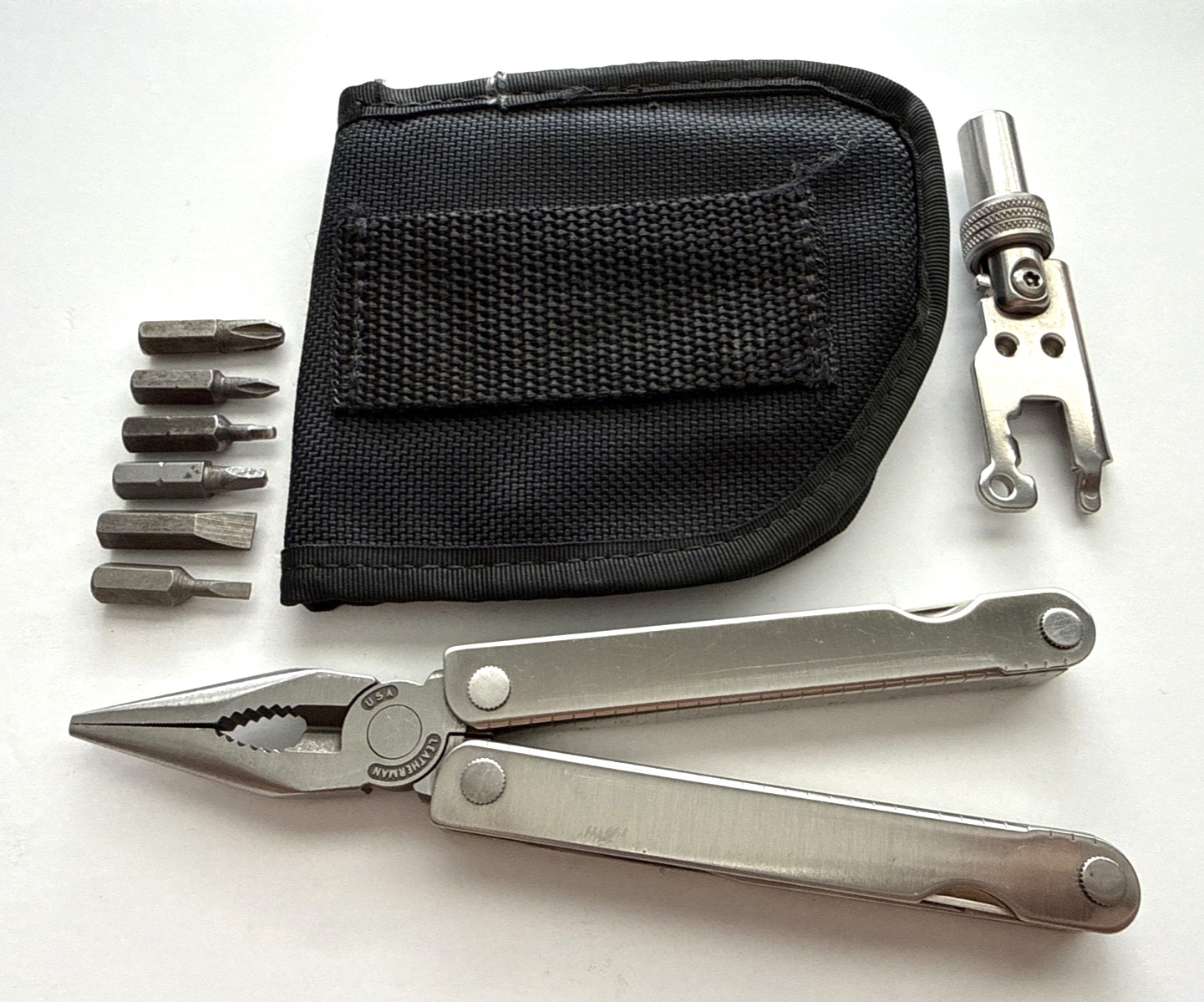 Leatherman PST Multi-Tool Tool Adapter Bits Nylon Sheath USA