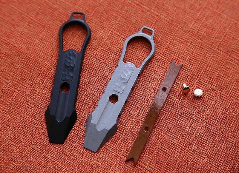 EDC TC4 Titanium Alloy Pry Bar Keychain Crowbar Outdoor Multi Tool Multi Tools