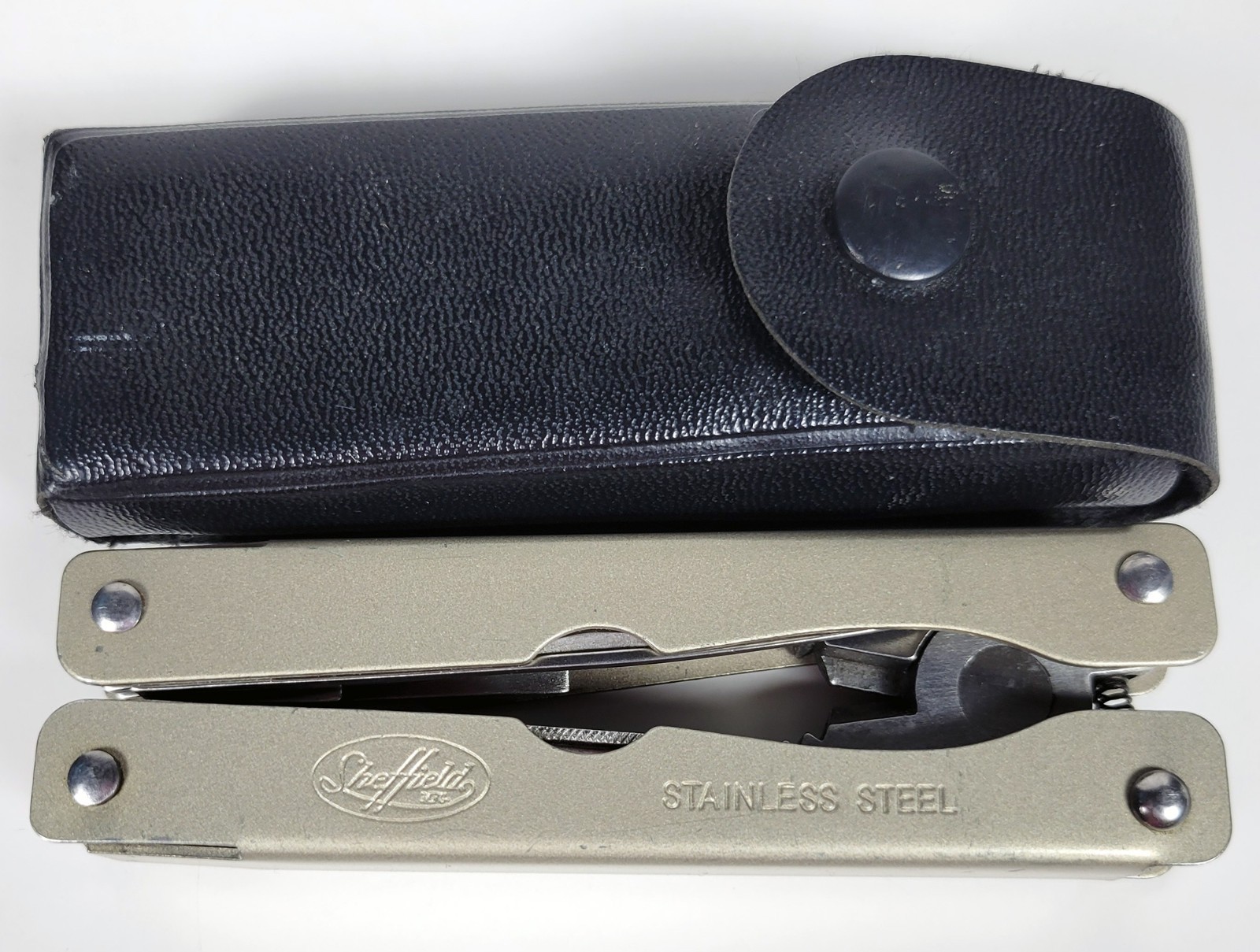 Multi-Tool Pocket Knife SHEFFIELD 1200E Stainless Steel Fishermen 9-Tools