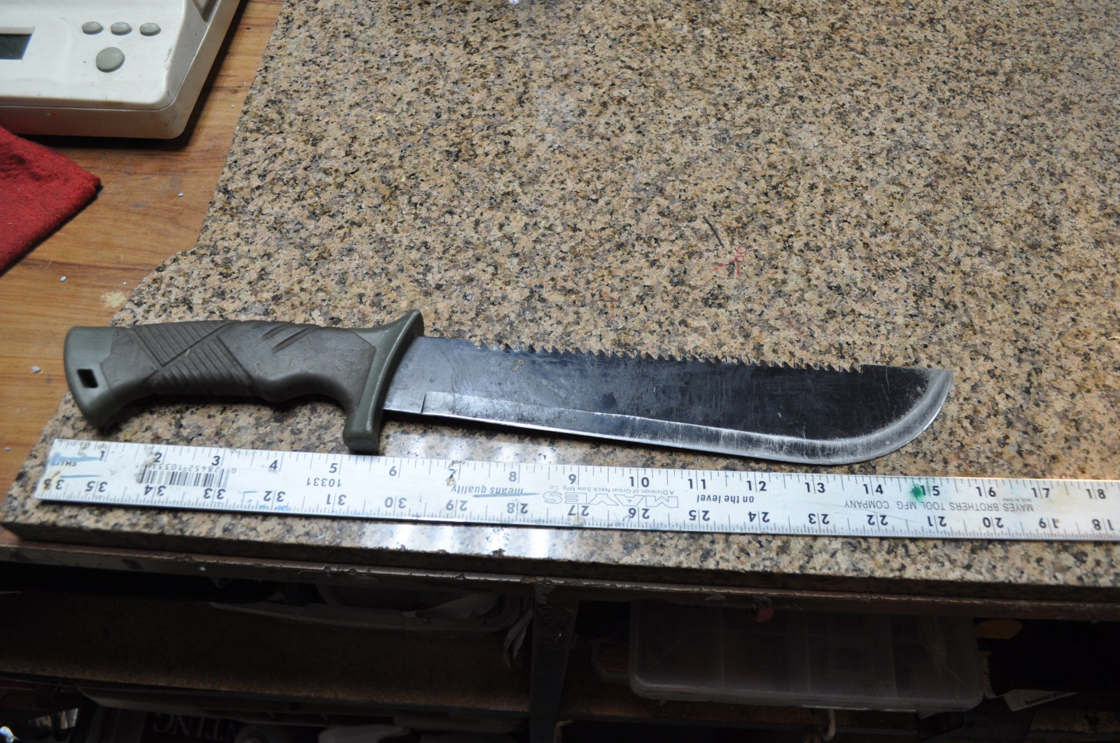 Ozark Trail 10” Machete With Saw Teeth NO SHEATH, Used, see pictures for info