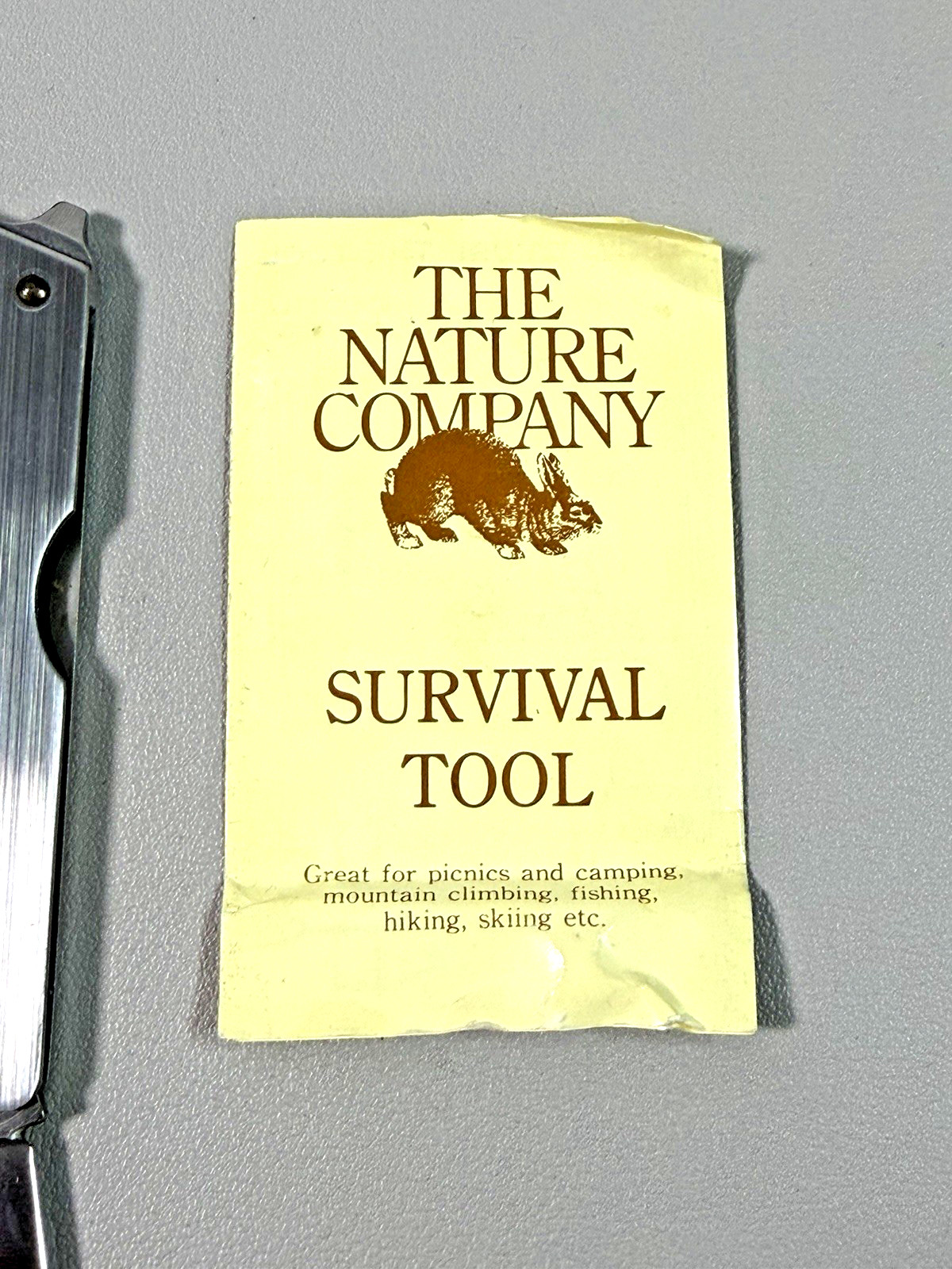 Vintage THE NATURE COMPANY Kanger SURVIVAL MULTI TOOL + Pouch Belt Sheath Manual