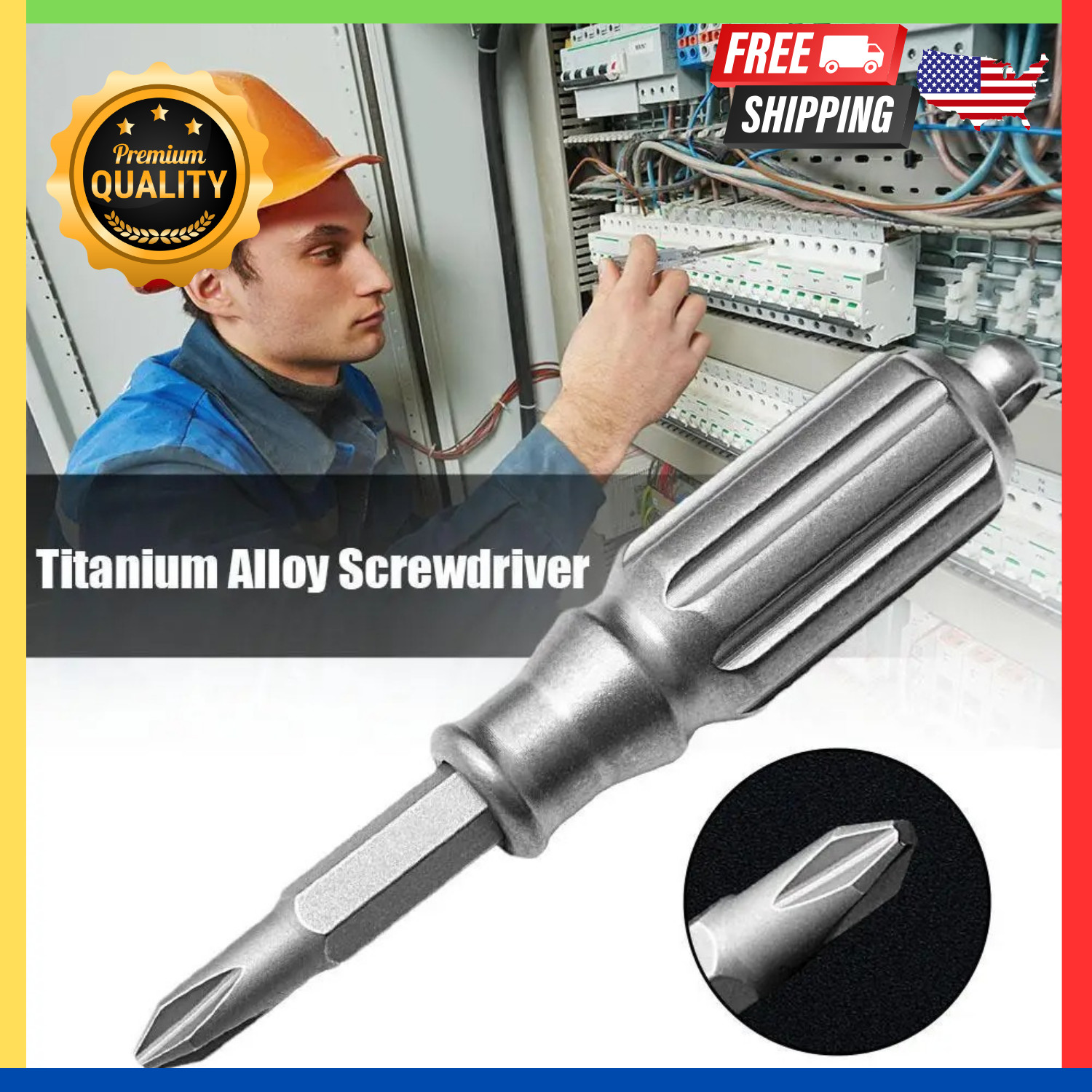 Edc Mini Titanium S2 Steel Screwdriver Portable Keychain Outdoor Pocket Tool