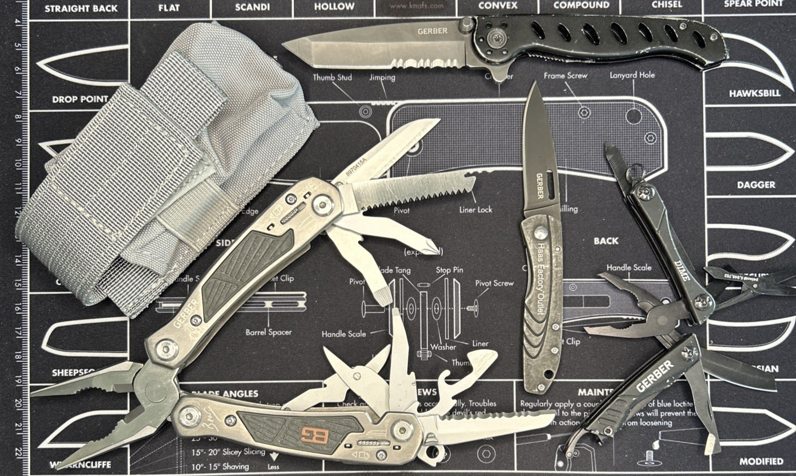 Gerber 1 BG Suspension / 1 STL 2.0 / 1 EVO Mid/ 1 Dime Compact Lot Of 4 VGUC