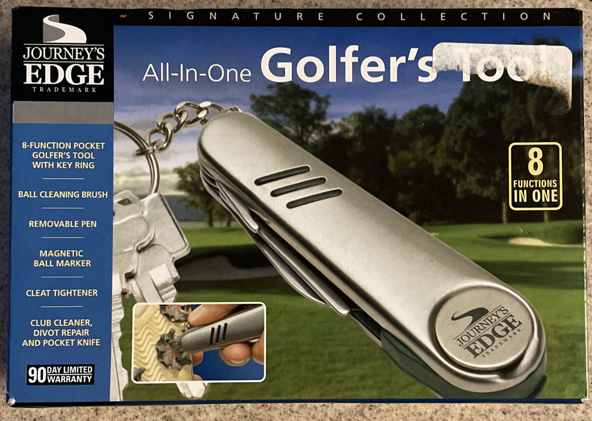 Golfers Tool Ball Marker Knife Pen Sports Keychain NEW!