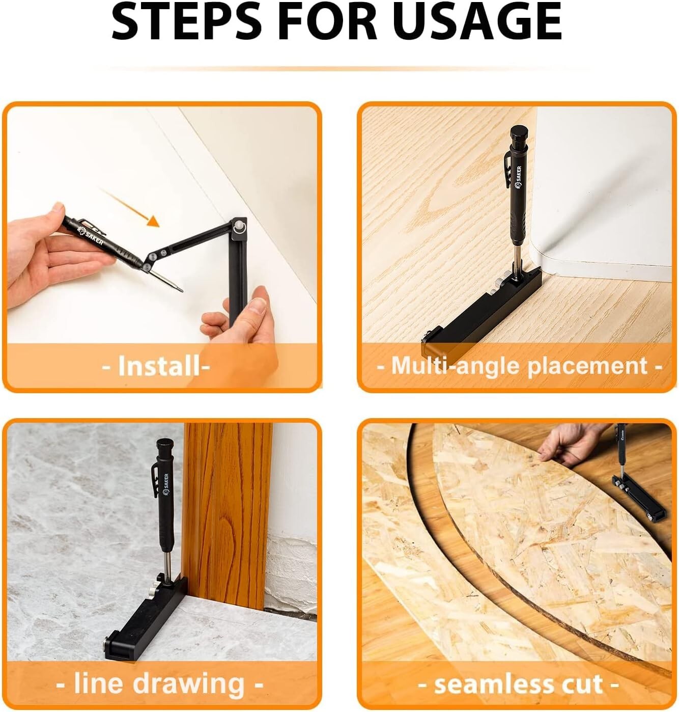 Precision Multi-Function Scribing Tool for Woodworking & Construction Projects