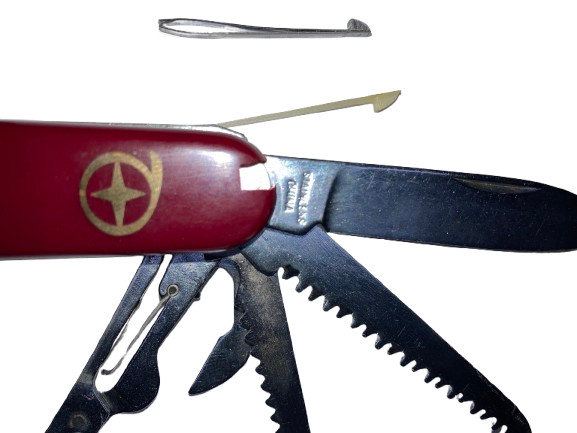 13-Function Red Camping Knife (New, Dealer Old Stock Circa 1998) K-5011R