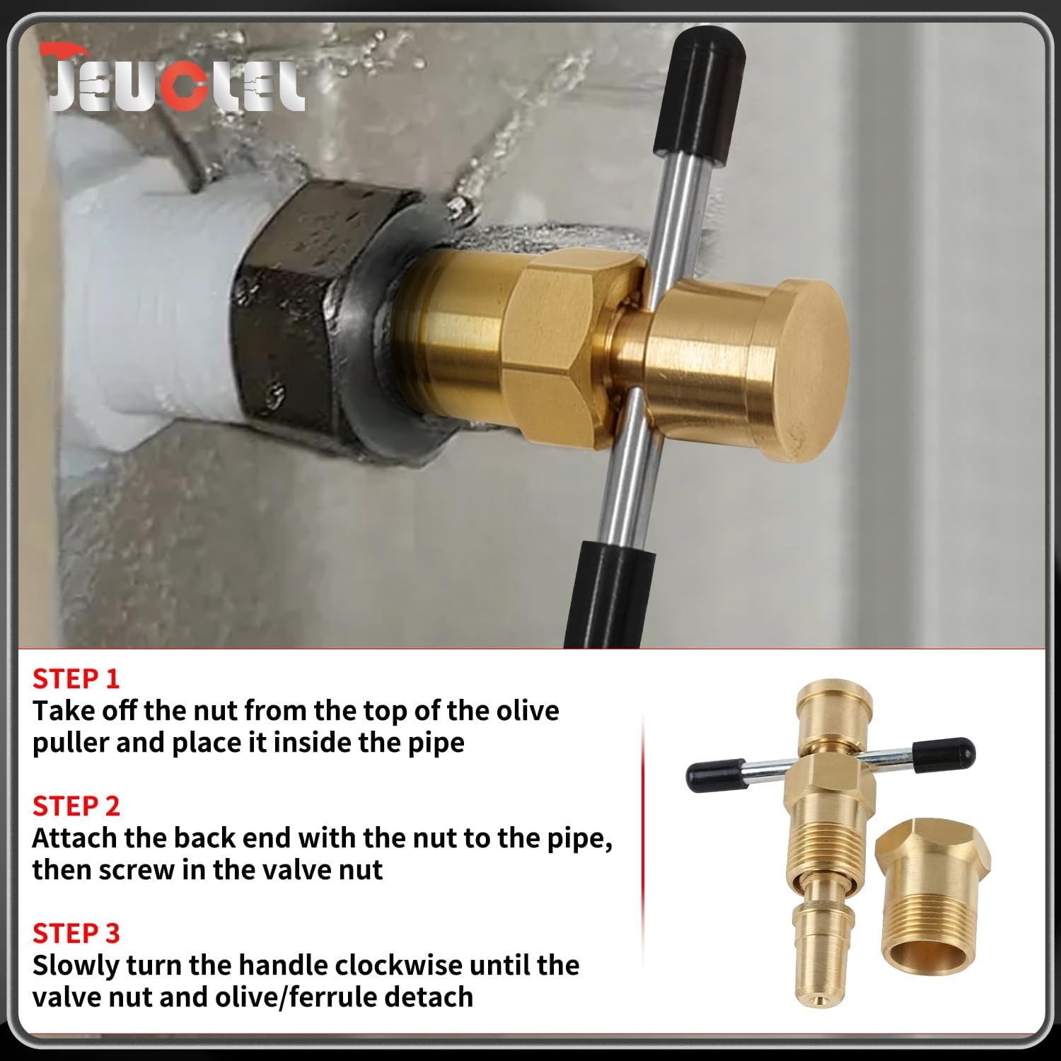 Olive Ring Removal Tool with Diameters of 1/2″ & 3/4″ | Brass Pipe Olive Remover