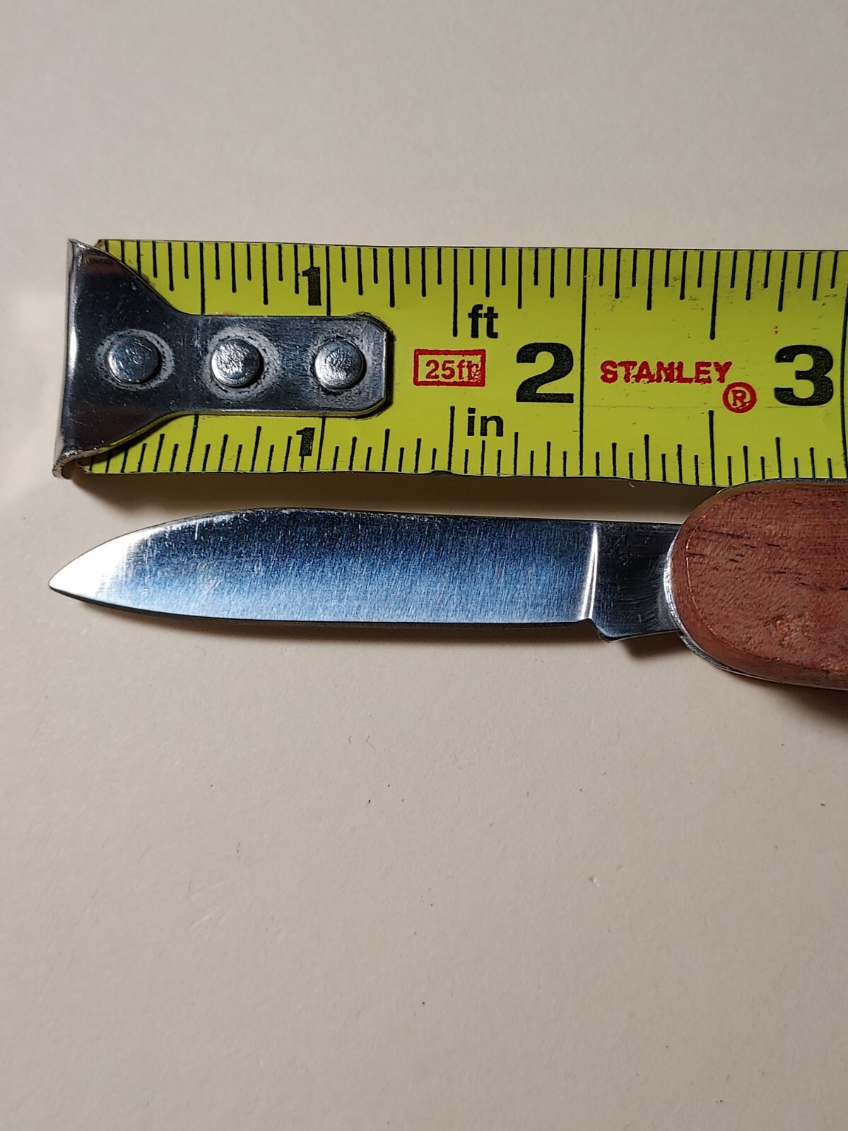 Eddie Bauer advertising Wood Handle Multi Tool *scissors needs repair*