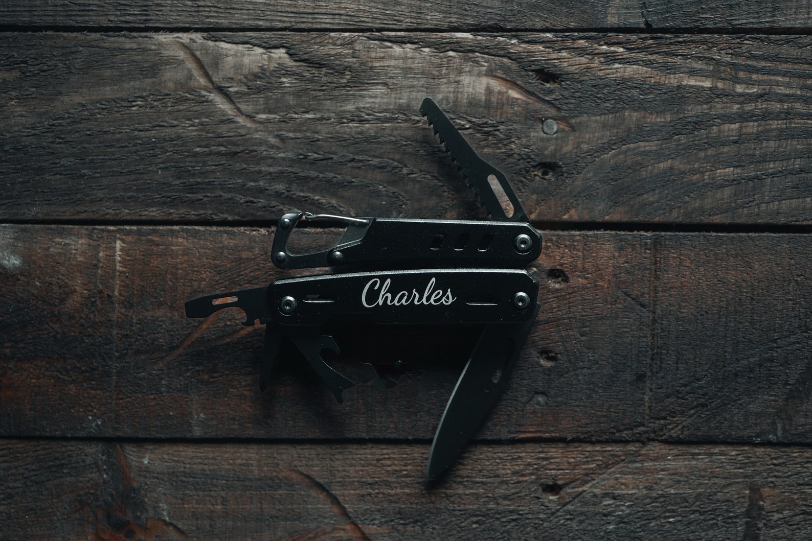 Personalized Multi-Tool Knife, 8-in-1 Stainless Steel, Anniversary Gift
