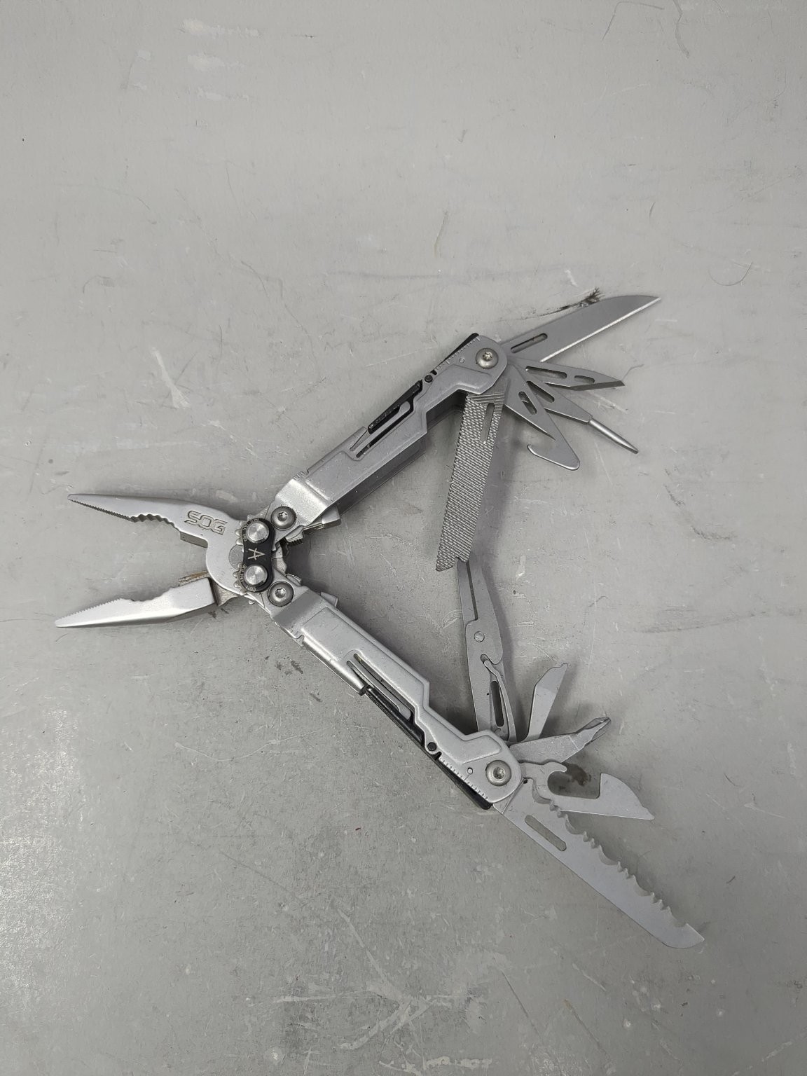 SOG Mini Multi-Tool Stainless Steel Camping Hiking Tool Pliers Saw File