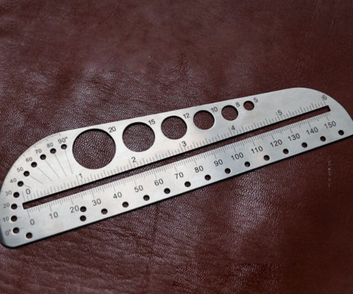 EDC Titanium Alloy Ruler Stainless Steel Portable Outdoor Compasses Tools