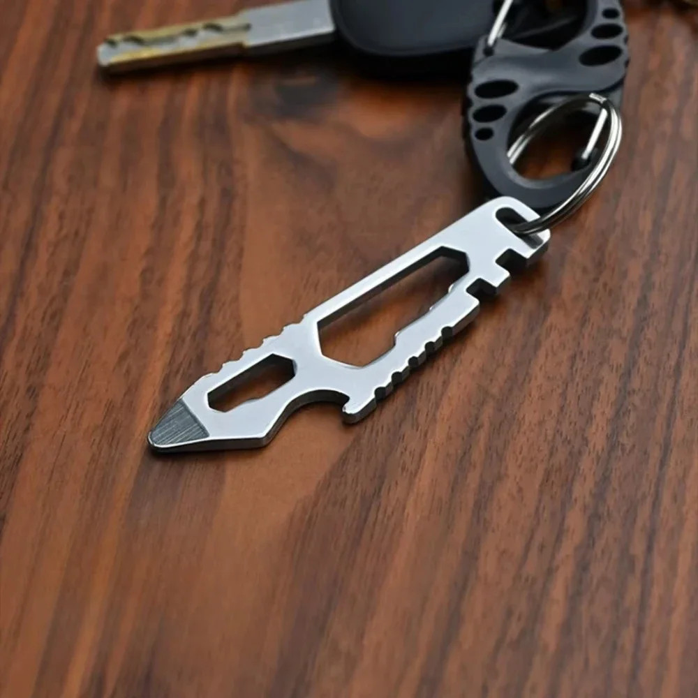 Mini Multifunctional Stainless Steel Pry Bar EDC Hex Wrench Bottle Opener