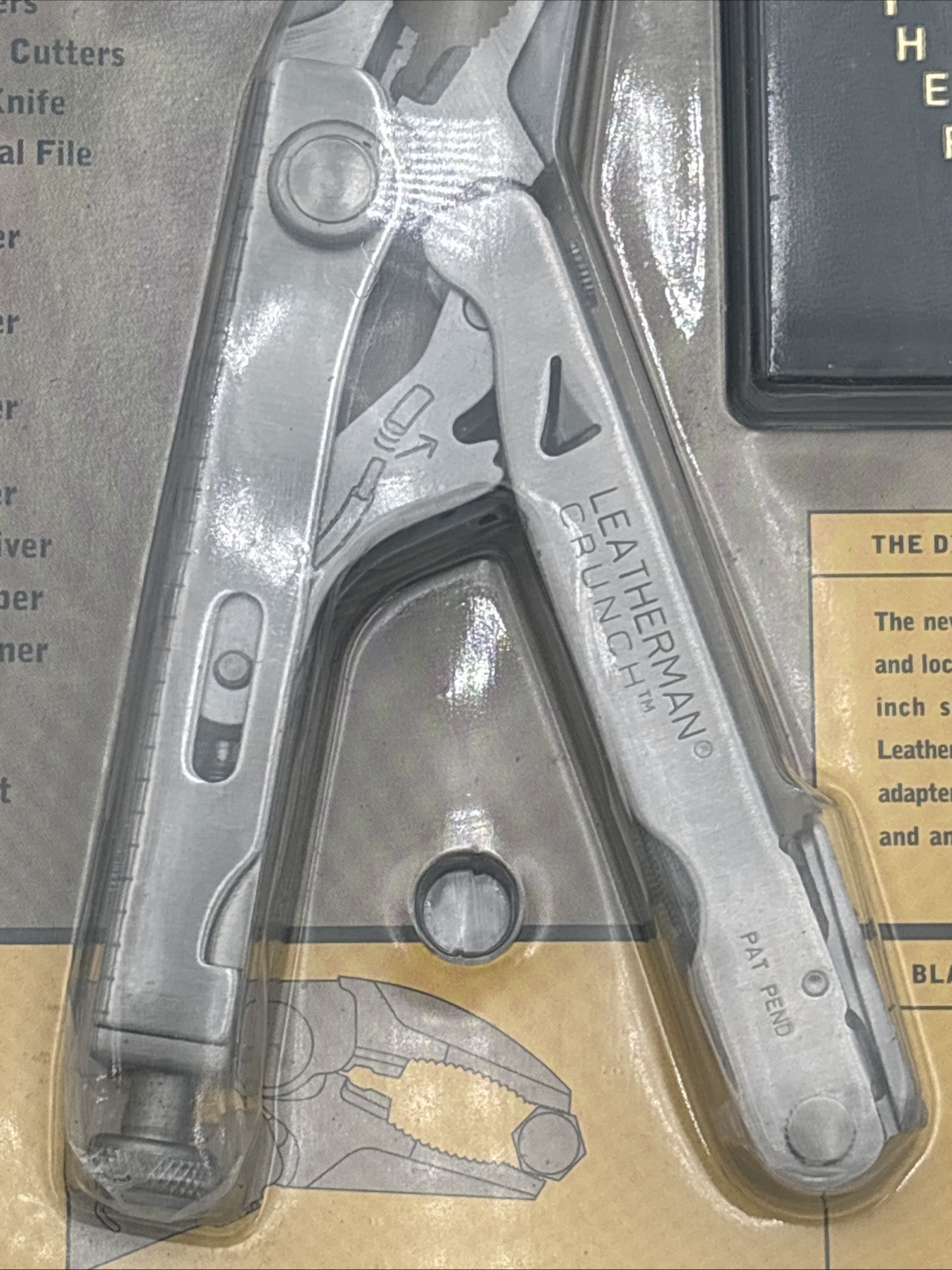 Discontinued Original Leatherman Crunch Pre Patent Multi-Tool Leather Sheath NIB