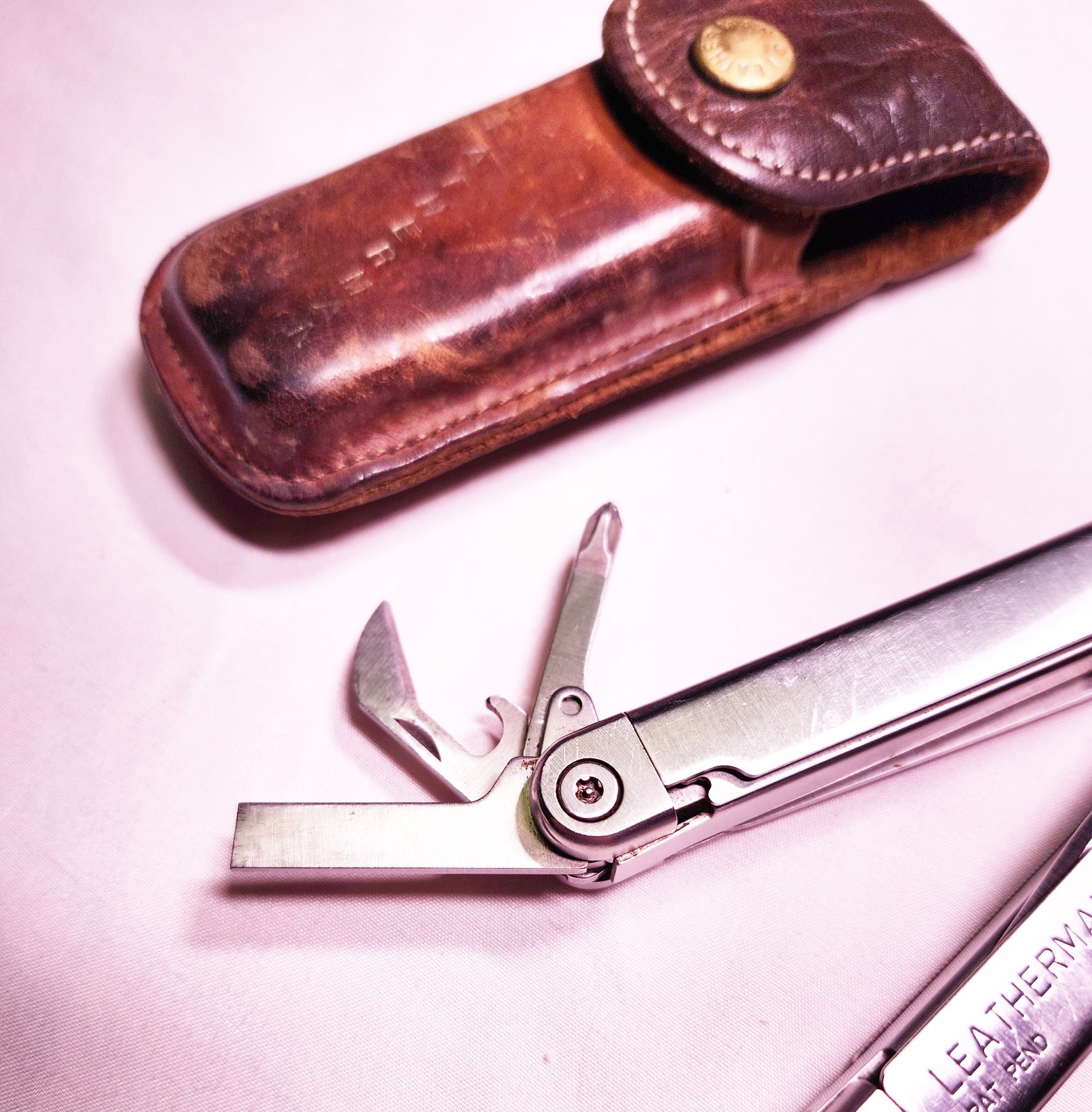 Leatherman Wave PAT PEND 1998–2000 Early First Gen + Leather Sheath Vintage