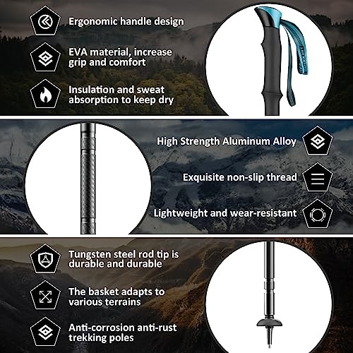 Tactical Walking Stick, Prime 15-in-1 Hiking Poles, Adjustable Multipurpose