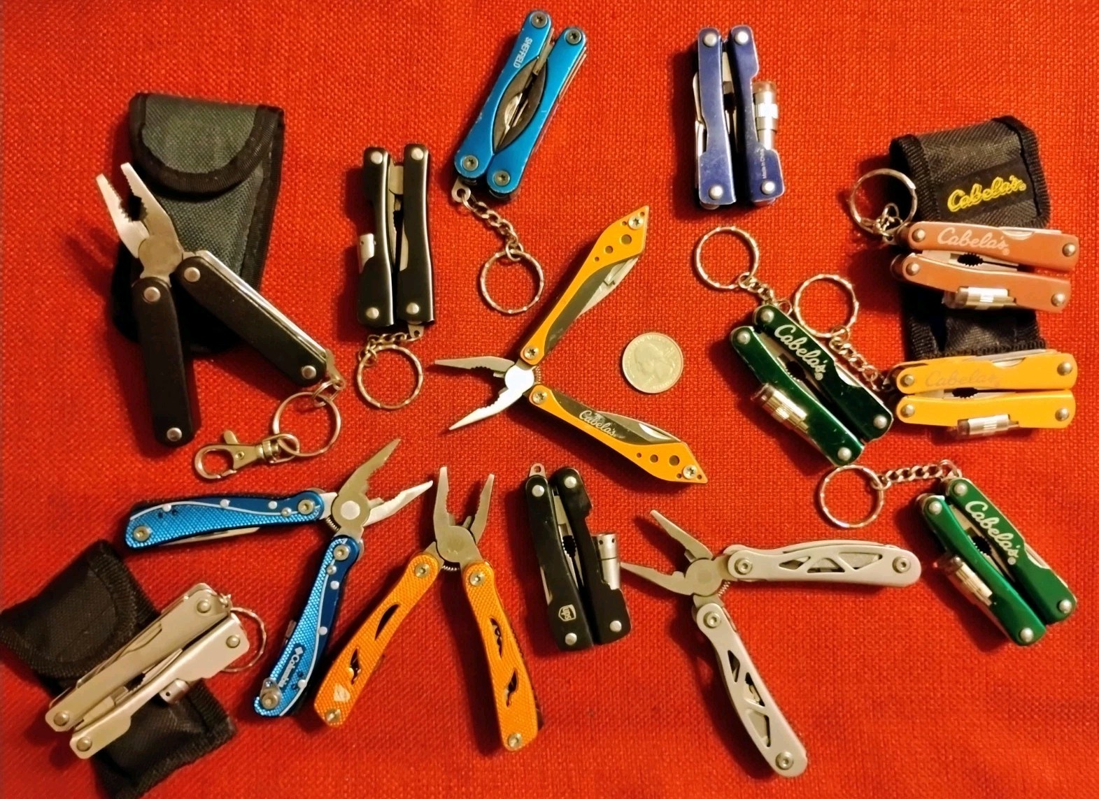Multitool smaller size 14pc lot working EDC camping Cabelas flashlight Columbia