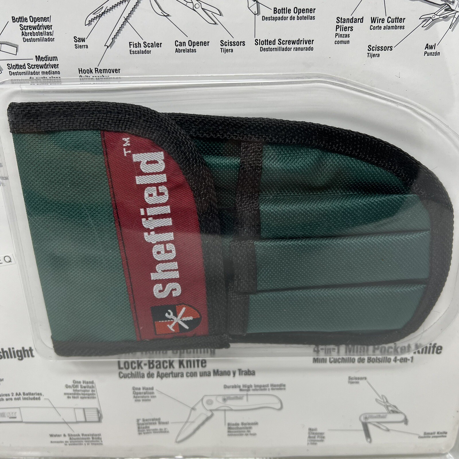Sheffield 6 Piece Multi Function Tool Kit with Belt Pouch Included NEW IN PKG.