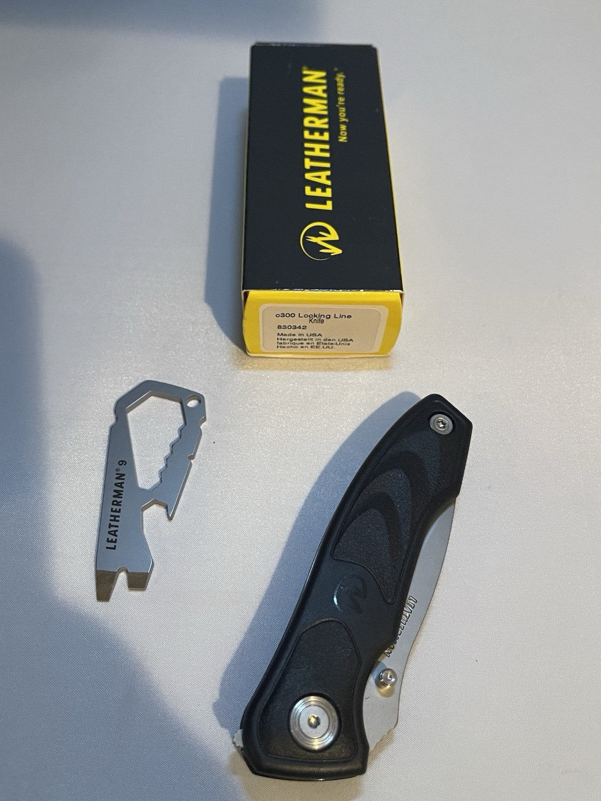LM56 Leatherman C300 Locking Line Knife Black+ A Leatherman 9 Stainless Tool NIB