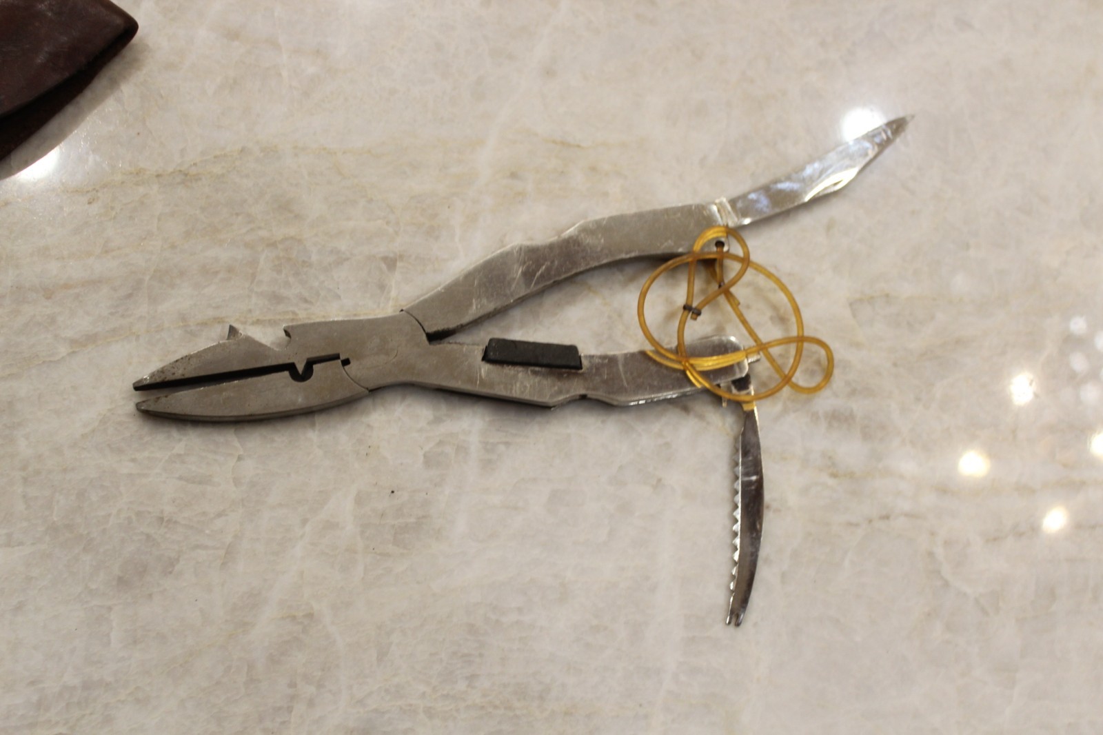 Vtg ABC Solingen Germany Stainless Steel Fishing Multi tool w/ Original Sheath