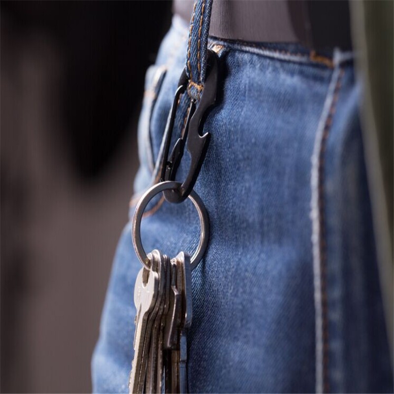 10pcs D-Ring Carabiner with Bottle Opener, EDC Spring Clip, Key Ring Gift