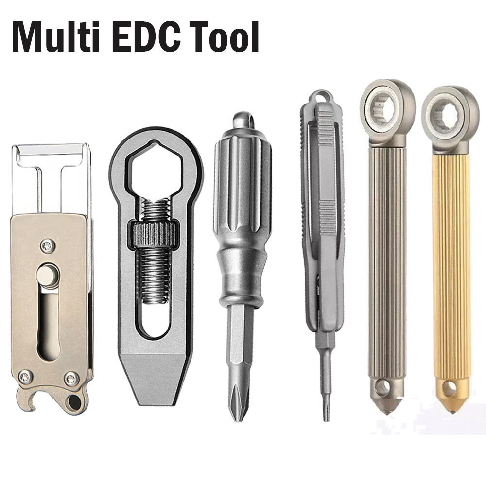 EDC Titanium Alloy Multi Tools Bottle Opener Screwdriver Outdoor Gadget Pocket