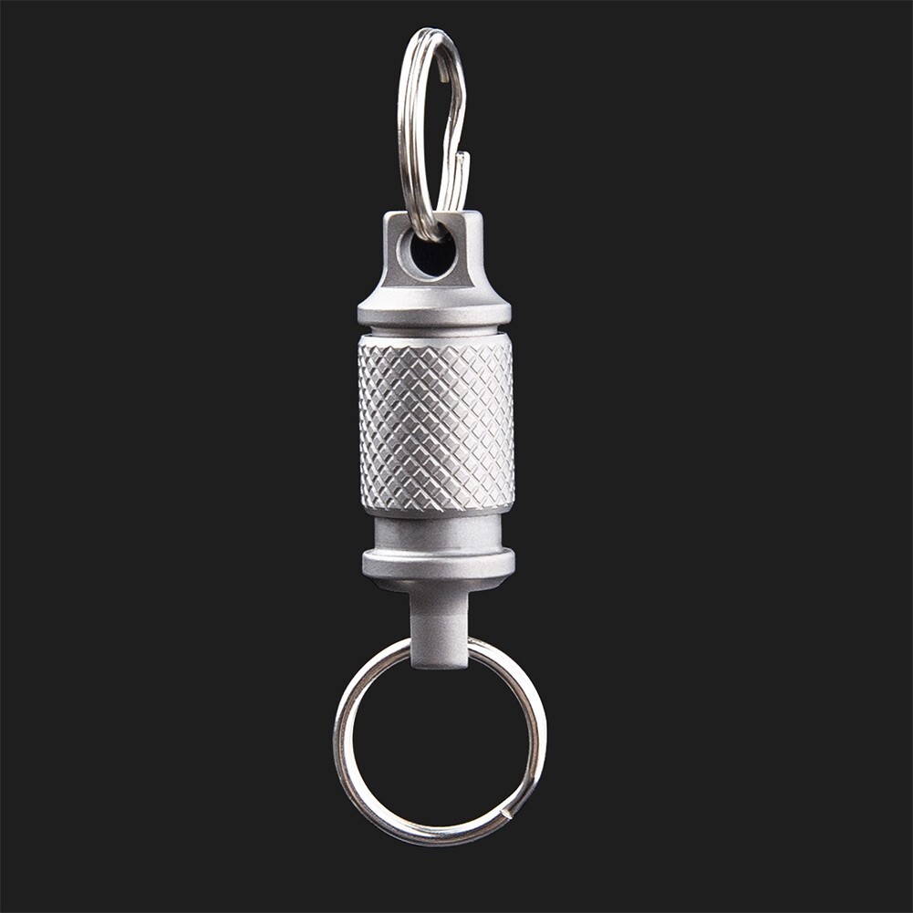 Titanium Alloy Keychain Detachable Car Key Holder 360° Swivel Quick-Release Tool