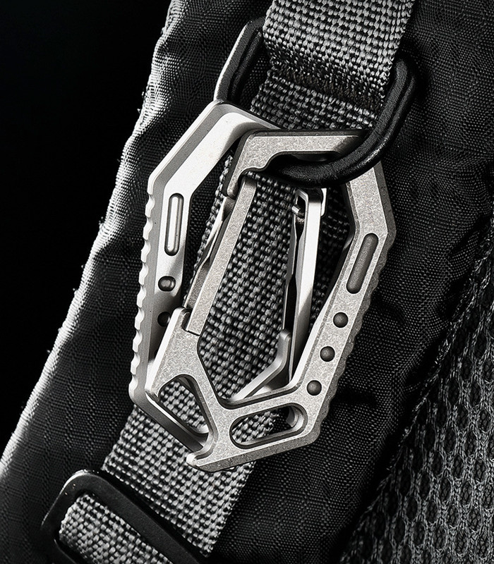 EDC Titanium Keychain Carabiner Car Keys Holder Organizer w/ Bottle Opener Tool