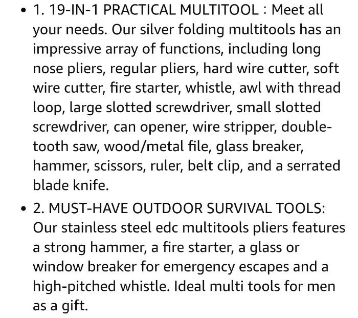 HX OUTDOORS 19 In 1 Multi Tool Pocket Knife Set, Stainless Steel Multitool Pl…