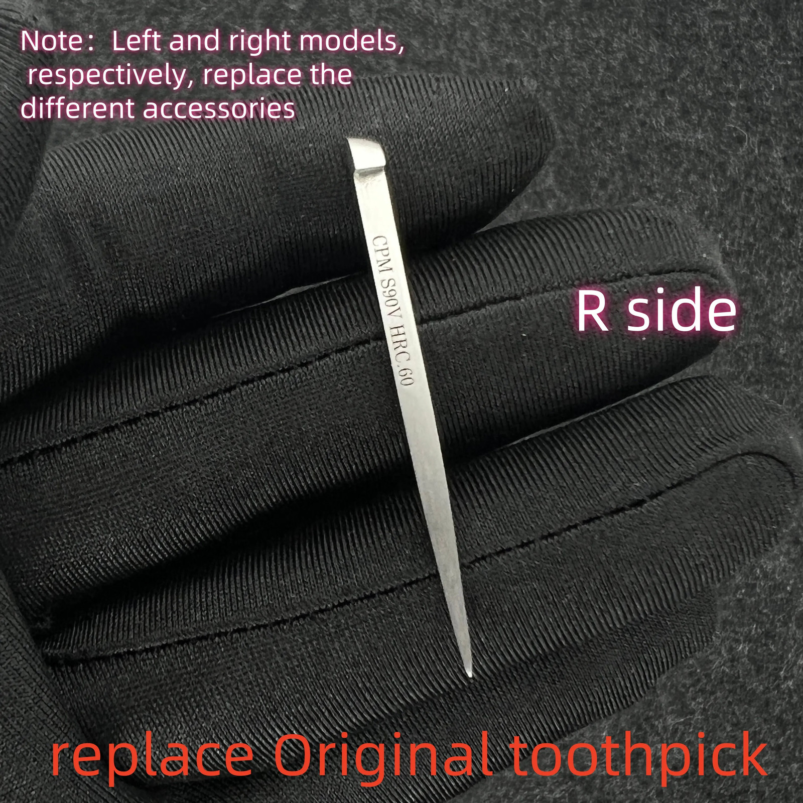 CPM S90V Toothpick/Pin Replacement Part For 58/65/74/84/91/111mm Victorinox SAK