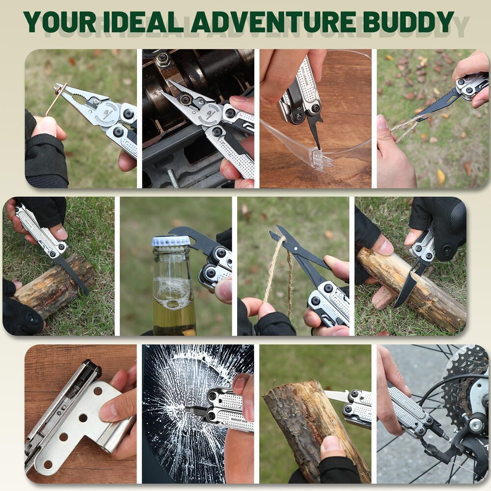 MOSSY OAK 20-in-1 Multitool Stainless Steel Multi Tool Plier Self-locking Pliers
