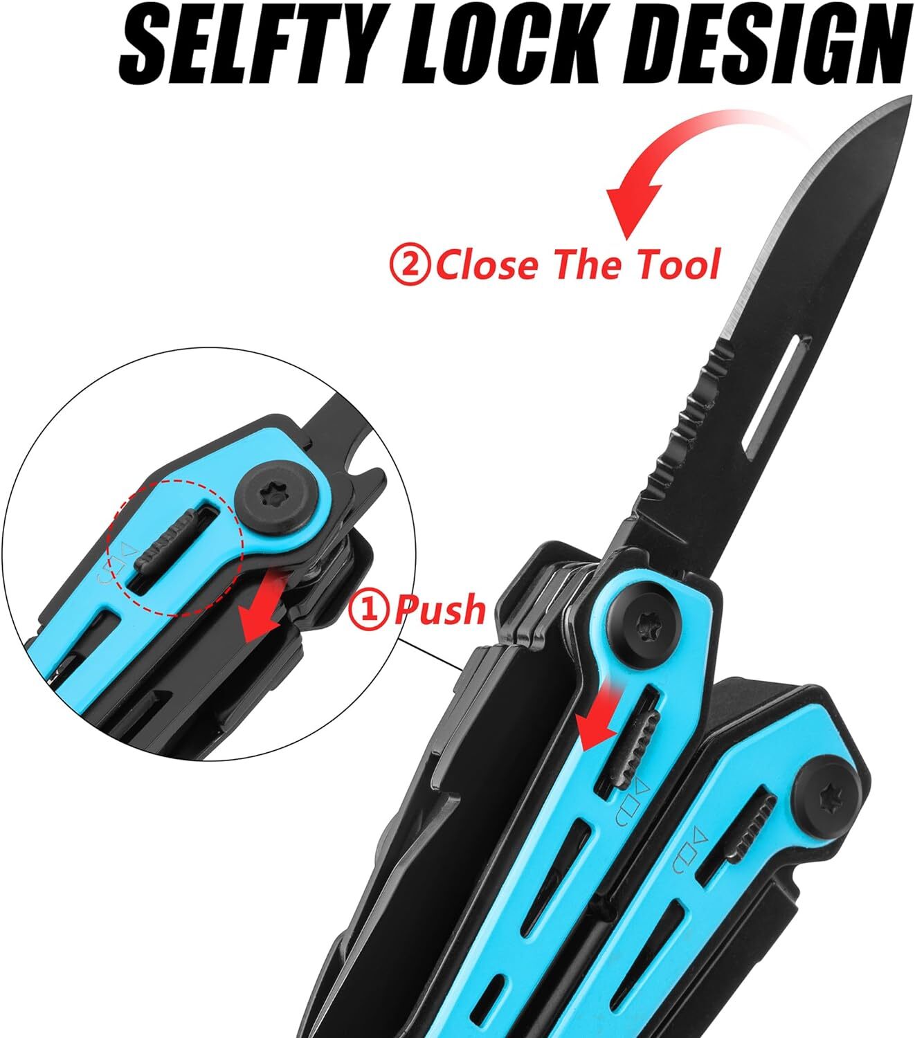 2025 FLISSA 16-in-1 Multi Tool Pliers Belt Clip and Oxford Pouch Camping Outdoor