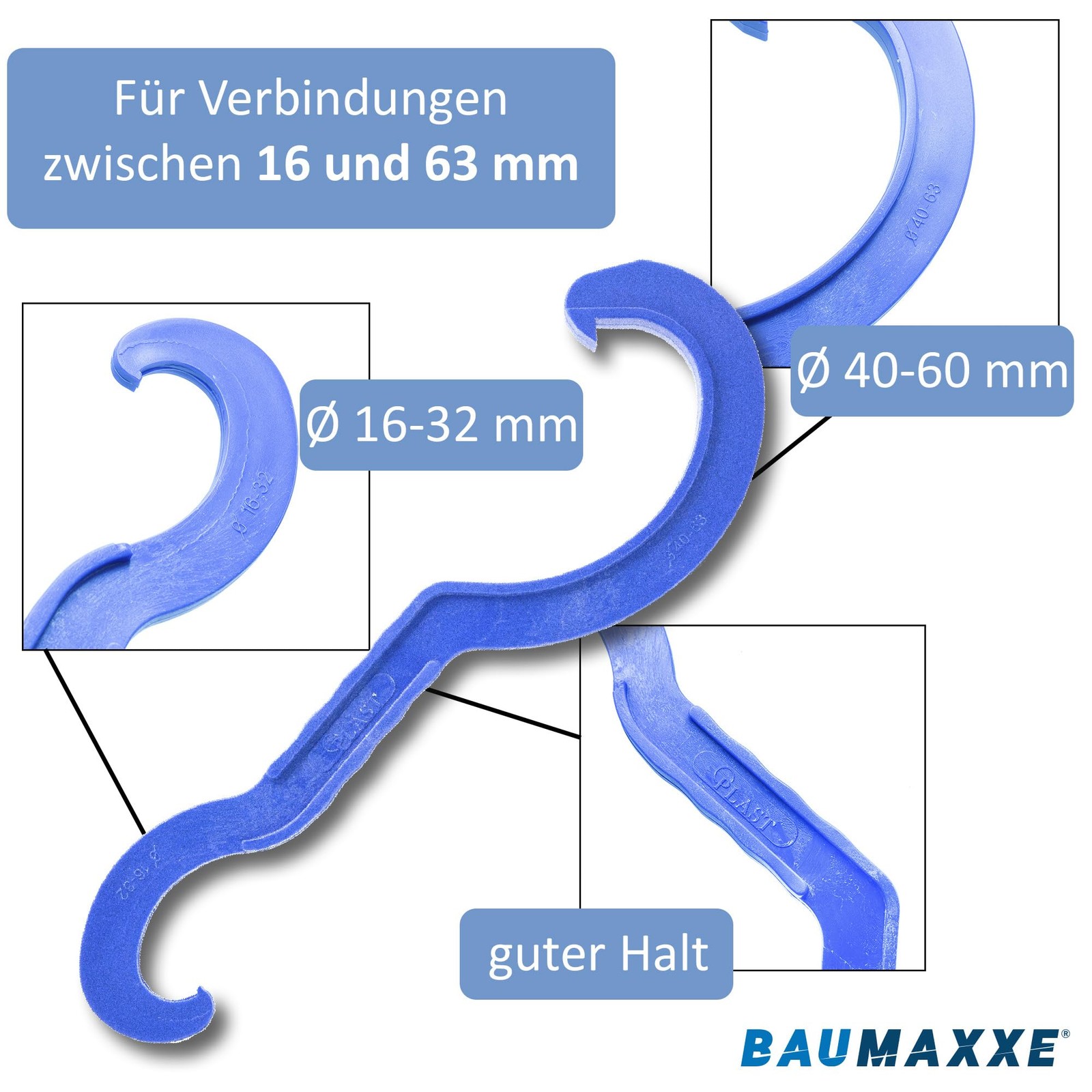 Mounting key for plastic fittings I 1663 mm I double key I bm231