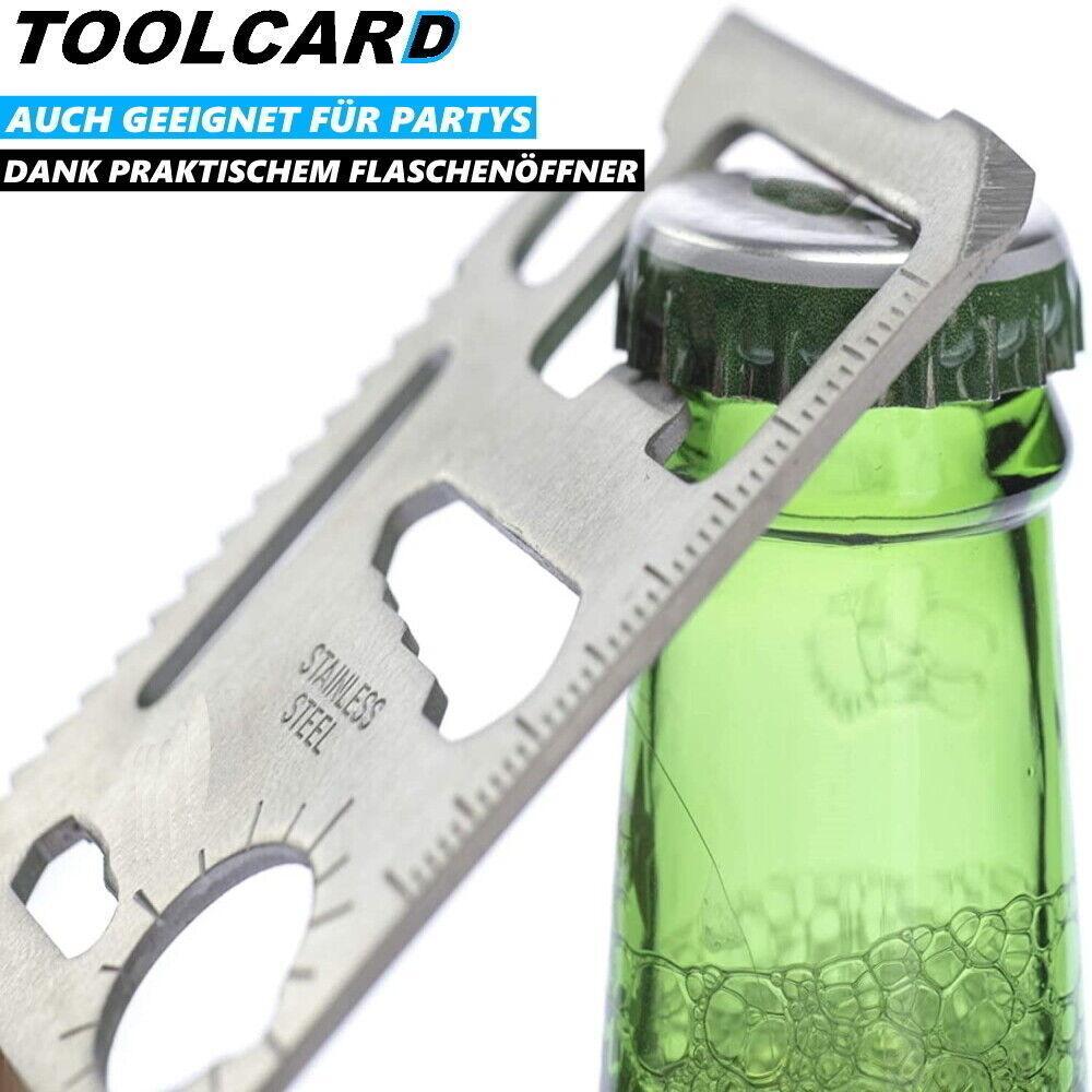 TOOLCARD Multitool Credit Card Knife Saw Opener Check Card Tool 14in1