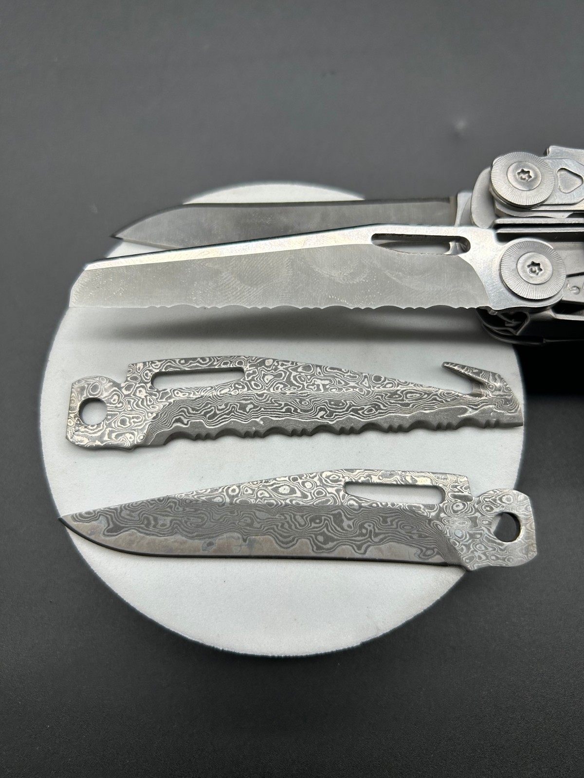 VG10 Damascus Blade Saw Set for Leatherman Surge Multitool Replacement
