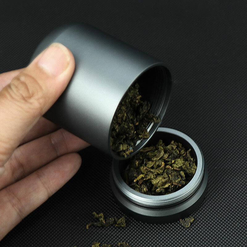 EDC Aluminium Alloy Waterproof Storage Box Sealed Pill Case Container Travel Cup