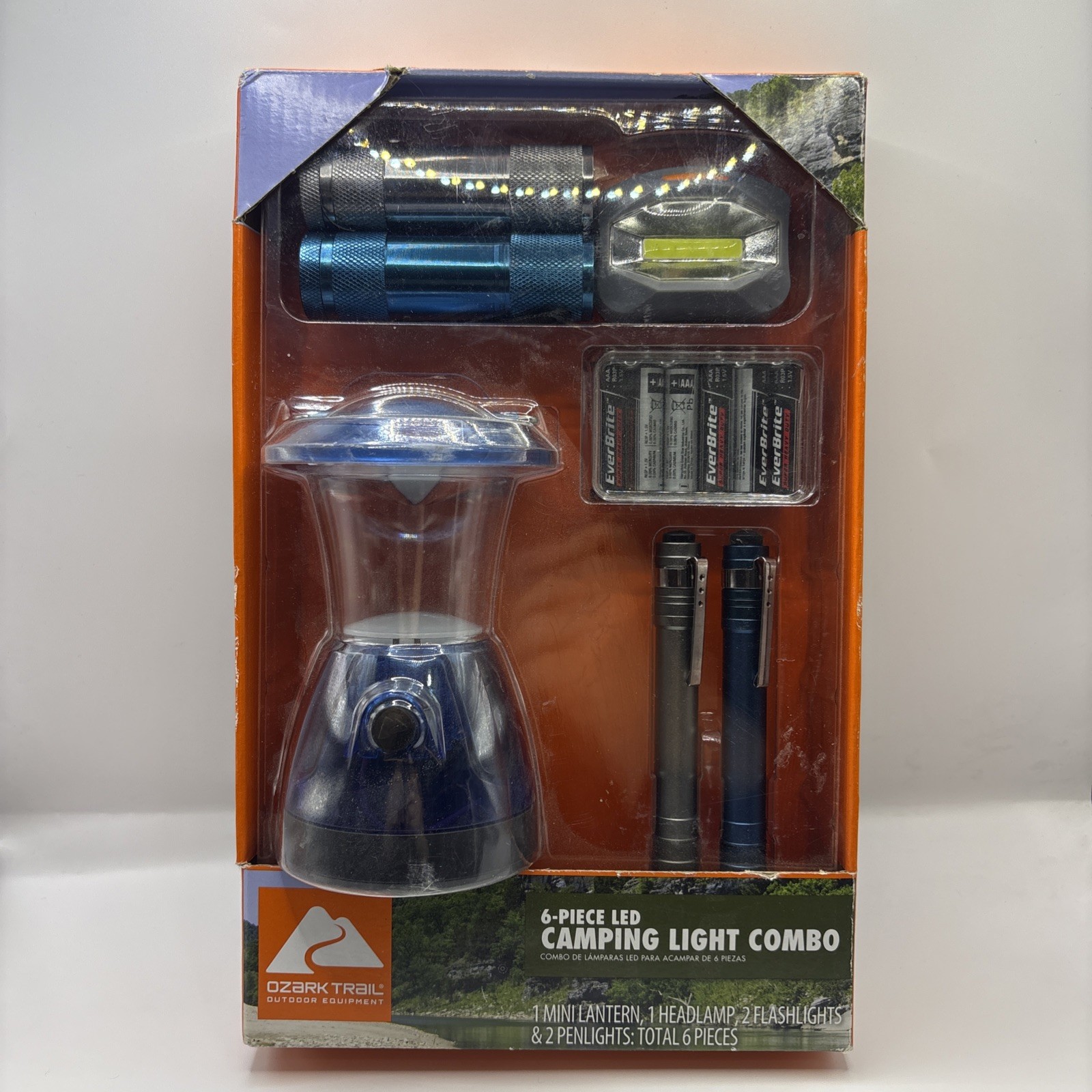 Ozark-Trail Outdoor 6-Piece Set LED Camping Hiking Hunting Light Combo Pack NEW
