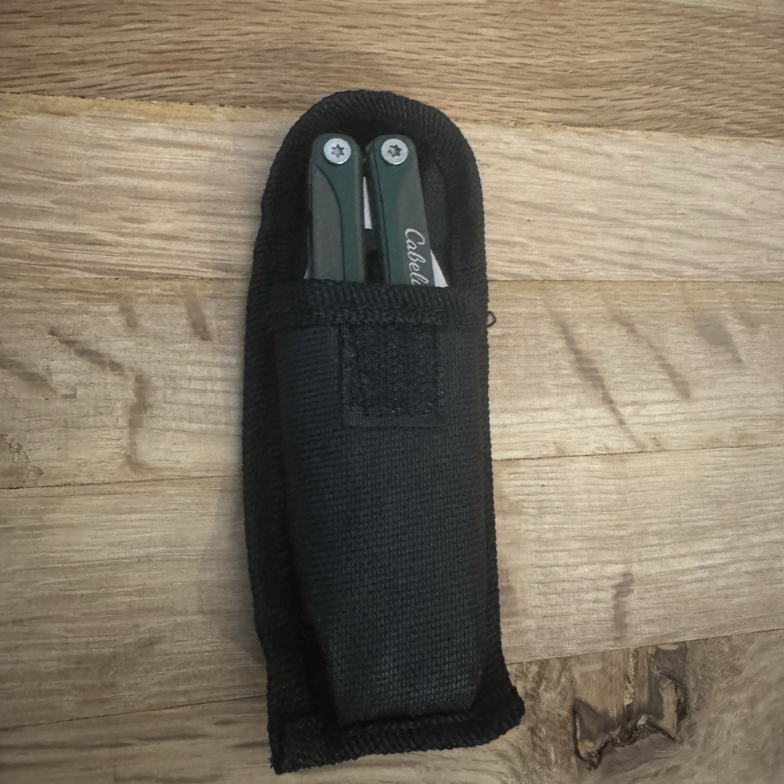 Cabela’s 7 Tool Multi-Tool with Sheath Spring Open Pliers Scissors Saw Green