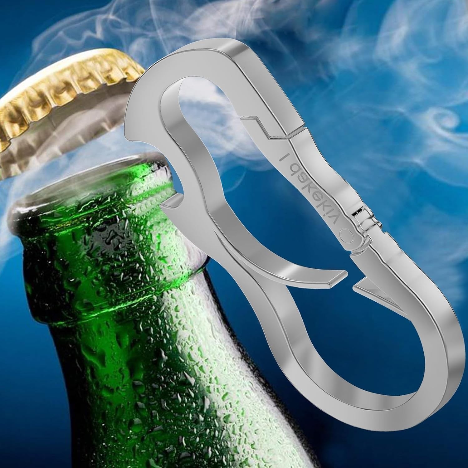 Stylish Carabiner Keychain – Key Ring Holder, Bottle Opener