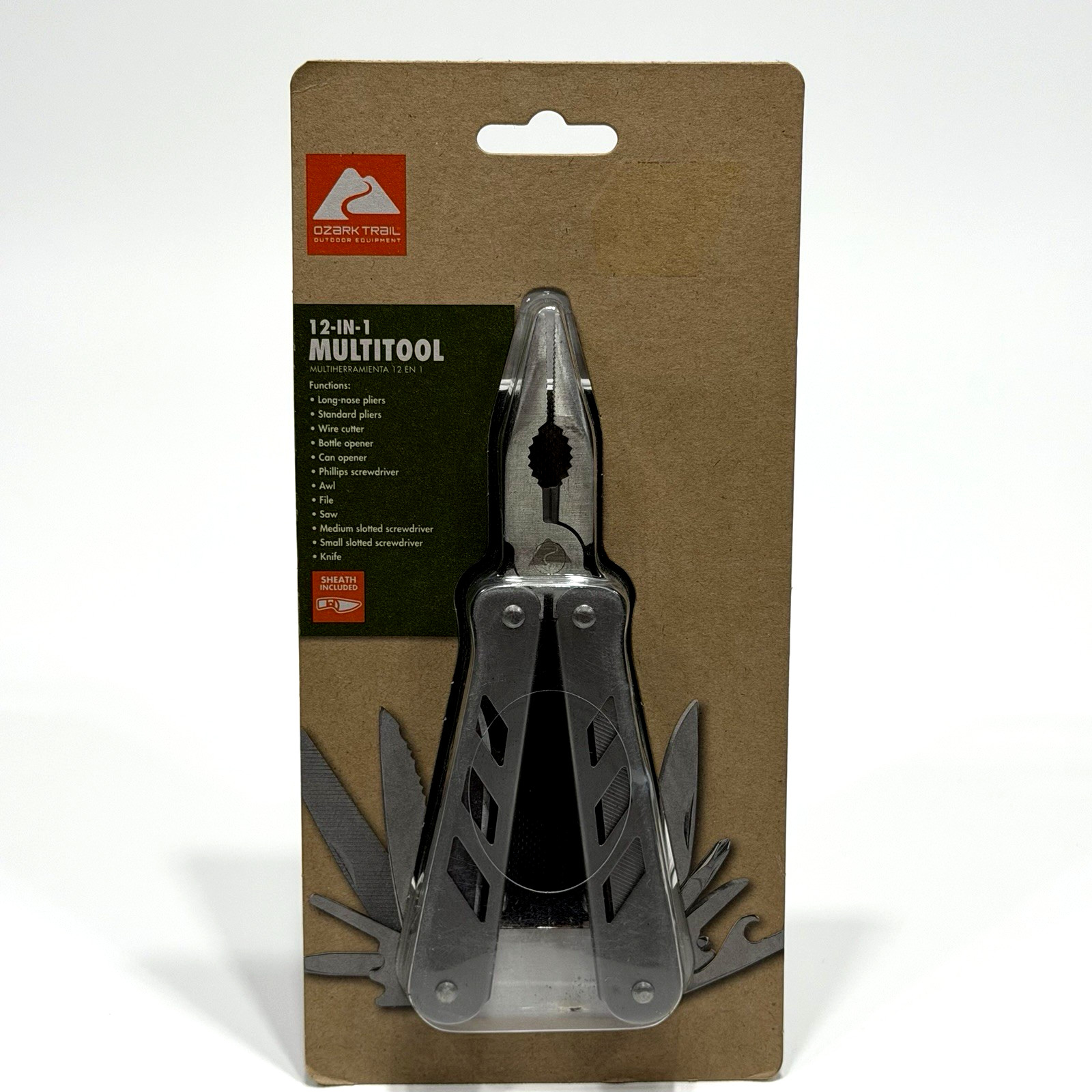 Ozark Trail 12-in-1 Multitool Stainless Steel With Sheath Multi-Tool NEW