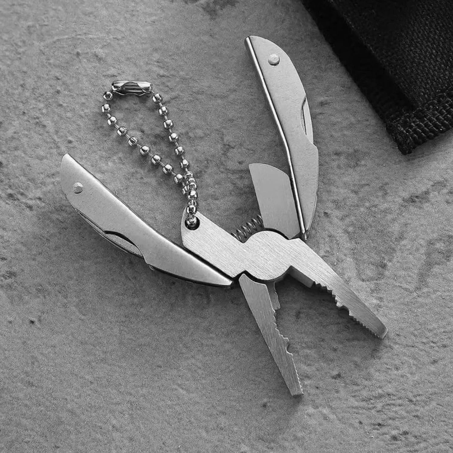 Pocket Multi Tool Pliers Mini Folding Key Chain Fishing Camping Small Pliers Lot