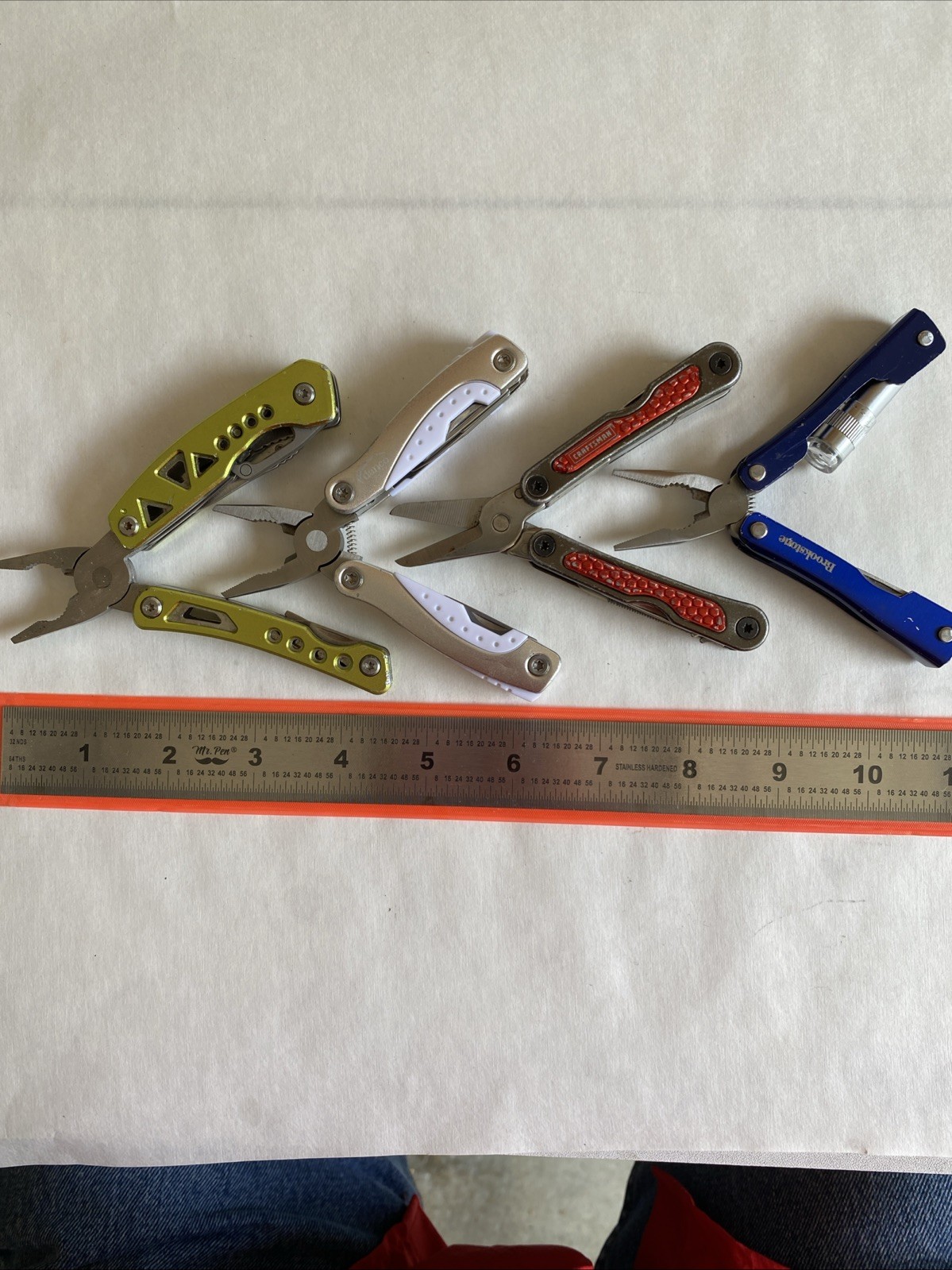 Lot Of 4 Small Multitools Danco Craftsman Brookstone Guidesman Blue Red White