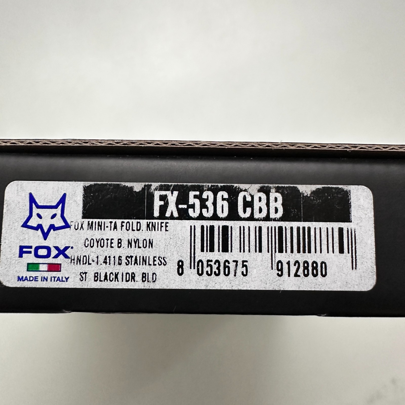 FOX KNIVES Mini-TA FX-536 CBB Folding Knife 1″ Black Blade, Coyote Brown