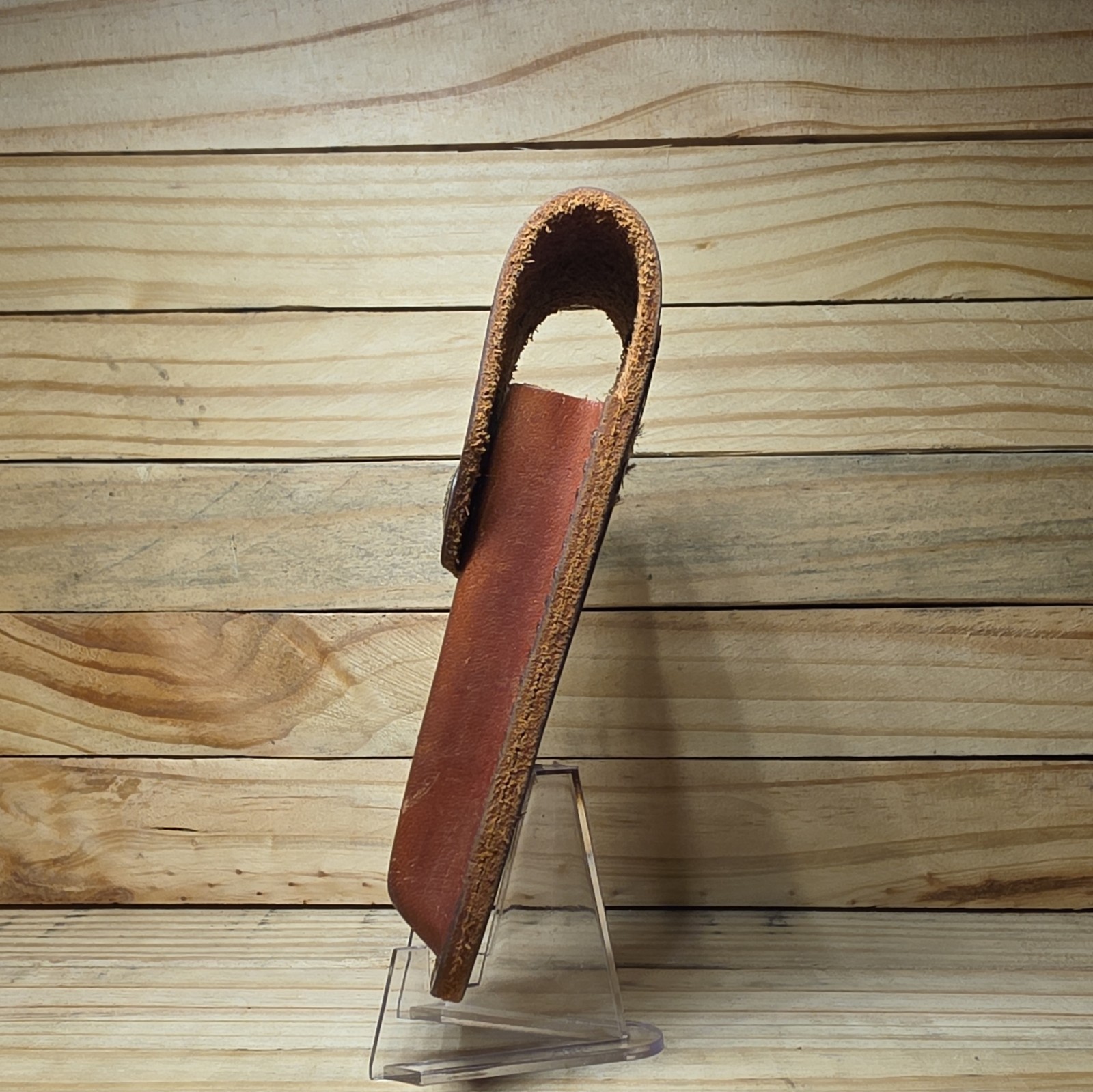 Vintage Schrade Brown Leather Belt Sheath Pouch w/ Snap Closure for Tool Carry