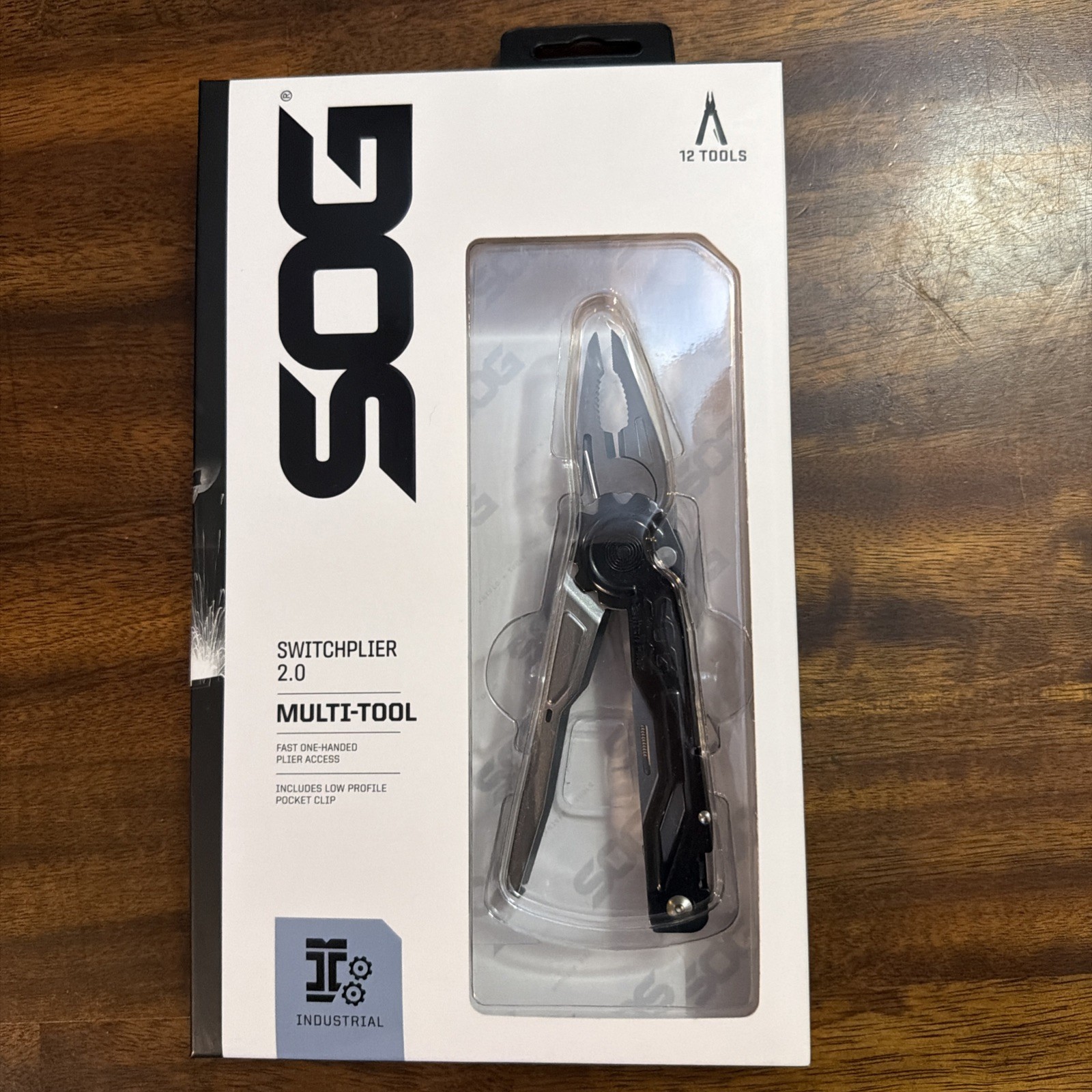 SOG Daily SwitchPlier 2.0, 12-in-1 Multi-Tool w/ One-Hand Deploy – SWP1001-CP