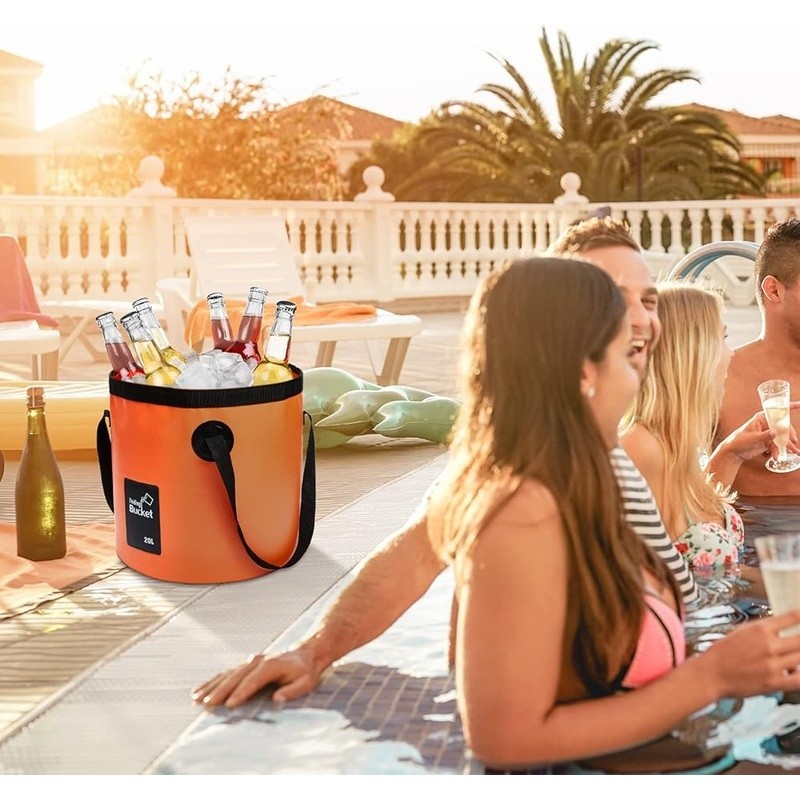 Collapsible Buckets 3 Pack Portable Waterproof Outdoor Camping Folding Tool New